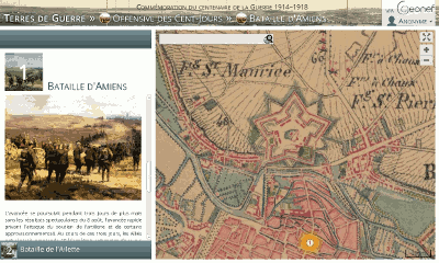Capture d'écran interface terre de guerre